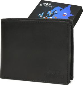 Beltimore Męski portfel skórzany klasyczny RFiD czarny Beltimore U91 1