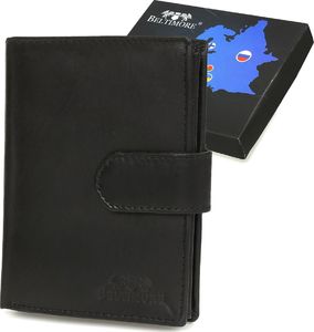 Beltimore Męski portfel skórzany klasyczny RFiD czarny Beltimore U94 1