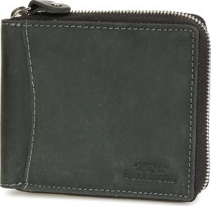 Beltimore Portfel skórzany zasuwany duży poziomy RFiD nubuk czarny Beltimore H01 3