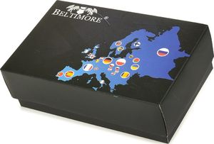 Beltimore Portfel skórzany zasuwany duży poziomy RFiD nubuk czarny Beltimore H01 7