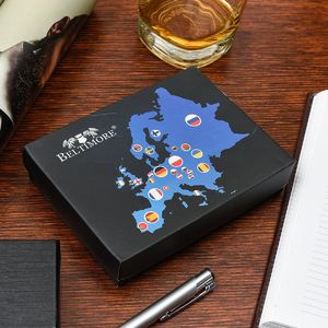 Beltimore Portfel skórzany zasuwany duży poziomy RFiD nubuk czarny Beltimore H01 8