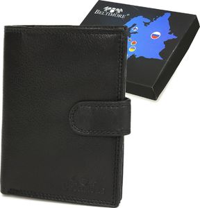 Beltimore Męski portfel skórzany klasyczny RFiD czarny Beltimore K45 1