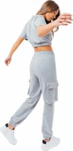 Justhype Justhype Sweat Crop T-Shirt-Cargo Joggers LABON004 szary 8 2