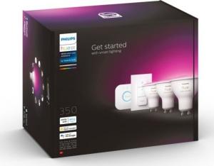 Philips Hue Zestaw startowy mostek + 3 x żarówka GU10 RGBW 4.3W BT + przełącznik 2