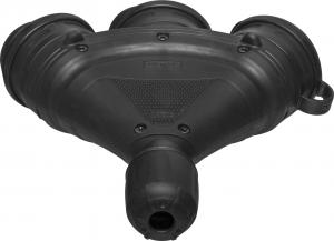 Plastrol Gniazdo trzykrotne z klapką hermetyczną; 3x2p+Z; IP54; EXTREM; rozberialne; czarny (W-01158) 10