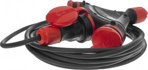 Plastrol Przedłużacz budowlany X3 przewód w oponie gumowej 3-gniazda z/u 10m H05RR-F (W-01172) 2