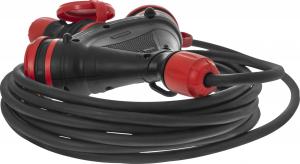 Plastrol Przedłużacz budowlany X3 przewód w oponie gumowej 3-gniazda z/u 10m H05RR-F (W-01172) 3