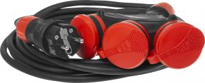 Plastrol Przedłużacz budowlany X3 przewód w oponie gumowej 3-gniazda z/u 10m H05RR-F (W-01172) 5