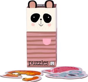 Barbo Toys Puzzle dla dzieci 3 Układanki 2x4 el i 1x2 Panda 1