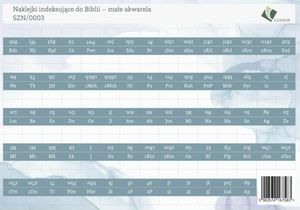 Szaron Naklejki indeksujące do Biblii - małe akwarela 1