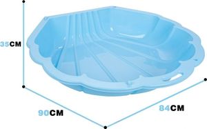 Woopie  Piaskownica basen muszelka niebieska zamykana 2w1 84x90 cm (31453) 2