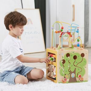 Viga Toys VIGA Activity Box Drewniane Edukacyjne Centrum Gier 5w1 kostka 3
