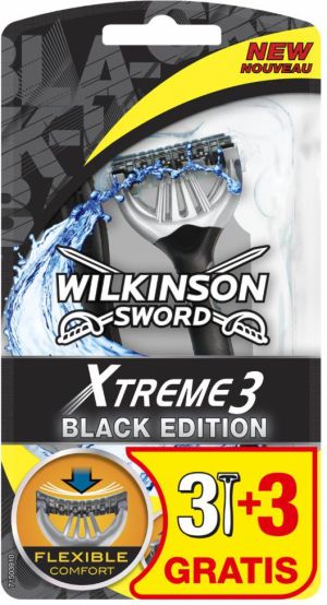 Wilkinson  Xtreme 3 Black 3 + 3 GRATIS Maszynka do golenia 1