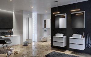 Cersanit S522-019 SZAFKA Z BLATEM VIRGO 60 BIAŁA UCHW CZARNY ZMONT. // CER.VIRGO-BLAT-60-BIAŁA-UCH-CZ 4