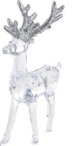Dekoracja świąteczna Pepco  Zawieszka jeleń transparentny, brokatowe rogi (317464) 3