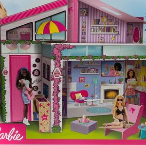 Lalka Barbie Pepco Zestaw Barbie lalka i tekturowy domek 3
