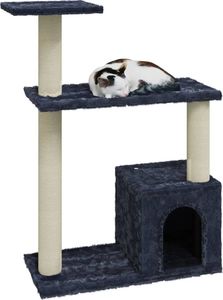 vidaXL Drapak dla kota z sizalowymi słupkami, ciemnoszary, 70 cm 3