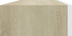 vidaXL Półka ścienna z szufladą, dąb i biel, 60 x 23,5 x 10 cm, MDF 5