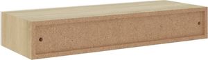 vidaXL Półka ścienna z szufladą, dąb i biel, 60 x 23,5 x 10 cm, MDF 6