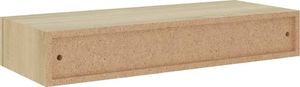 vidaXL Półka ścienna z szufladą, kolor dębu, 60 x 23,5 x 10 cm, MDF 6