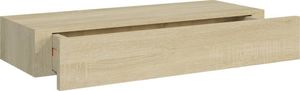 vidaXL Półka ścienna z szufladą, kolor dębu, 60 x 23,5 x 10 cm, MDF 7