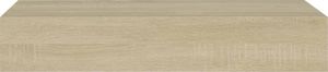 vidaXL Półki ścienne z szufladą, 2 szt., dąb, 60x23,5x10 cm, MDF 5
