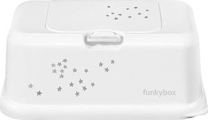 Funkybox Pojemnik na chusteczki, biały, małe gwiazdki 1