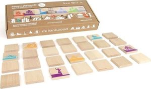 Milaniwood Drewniana gra edukacyjna Domino świat 5l+ MILANIWOOD 3