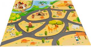 Ecotoys Mata piankowa dla dzieci puzzle safari 9el 93x93cm 1