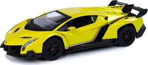 LeanToys Import LEANToys Auto Zdalnie Sterowane Lamborghini Veneno Żółte 2,4 G Pilot Kierownica Dźwięk Światła 2