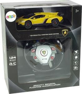 LeanToys Import LEANToys Auto Zdalnie Sterowane Lamborghini Veneno Żółte 2,4 G Pilot Kierownica Dźwięk Światła 7