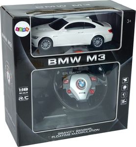 LeanToys Import LEANToys Auto Zdalnie Sterowane BMW M3 Białe 2,4 G Pilot Kierownica 1:18 Dźwięk Światła 5