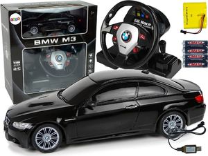 LeanToys Import LEANToys Auto Zdalnie Sterowane BMW M3 Czarny 2,4 G Pilot Kierownica 1:18 Dźwięk Światła 1