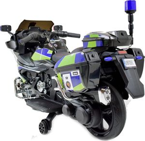 Import SUPER-TOYS MEGA MOTOR POLICYJNY NA AKUMULATOR, KOGUT, MEGAFON, MOC/BEJ8188 5