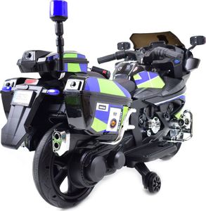 Import SUPER-TOYS MEGA MOTOR POLICYJNY NA AKUMULATOR, KOGUT, MEGAFON, MOC/BEJ8188 6