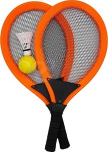 Woopie WOOPIE Duże Rakietki do Tenisa Badminton dla Dzieci Zestaw + Piłka Lotka 1