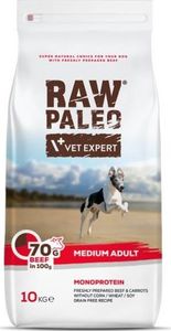 VetExpert Raw Paleo karma dla dorosłych psów, średnich ras, z wołowiną 10Kg 1