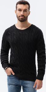 Ombre Sweter męski E195 - czarny XL 1