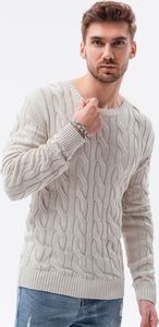 Ombre Sweter męski E195 - biały XL 1