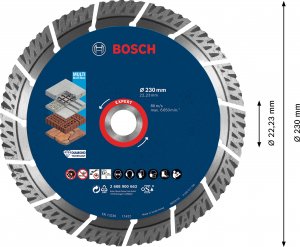 Bosch Diamentowa tarcza tnąca EXPERT MultiMaterial 230 x 22,23 x 2,4 x 15 mm 5