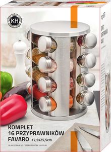 Konighoffer Przyprawnik stojak i słoiczki Konighoffer Favaro 16 el. 10