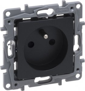 Legrand Niloe Selection Gniazdo 2p+z 16A 250V (z przesłoną, zaciski śrubowe) antracyt 762227 2