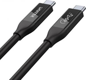 Kabel USB Unitek USB-C - USB-C 0.8 m Czarny (C14100BK-0.8M) 2