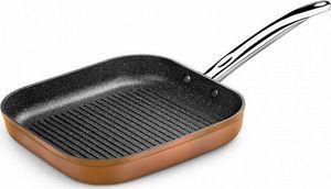 Patelnia Monix Patelnia do Pieczenia ze Żłobieniami Monix M740030 Grill 28 cm Brązowy Czarny Kute aluminium 1