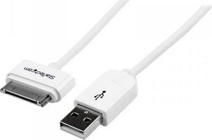 Kabel USB StarTech USB-A - Apple 30-Pin 1 m Biały (USB2ADC1M) 1