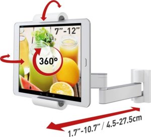 Uchwyt Barkan Uchwyt do Tabletu 7-12" Obrotowy Ścienny Podszafkowy Regulacja	 5
