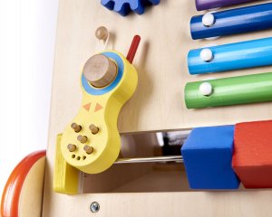 Pchacz chodzik drewniany kostka edukacyjna 6w1 5