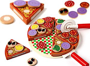Pizza, drewniany zestaw do zabawy z akcesoriami 1