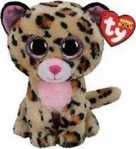 TY Beanie Boos Livvie - różowy leopard 24 cm 1