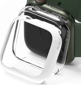 Ringke Etui nakładka Ringke Slim Apple Watch 7 45mm Clear + White [2 PACK] 1